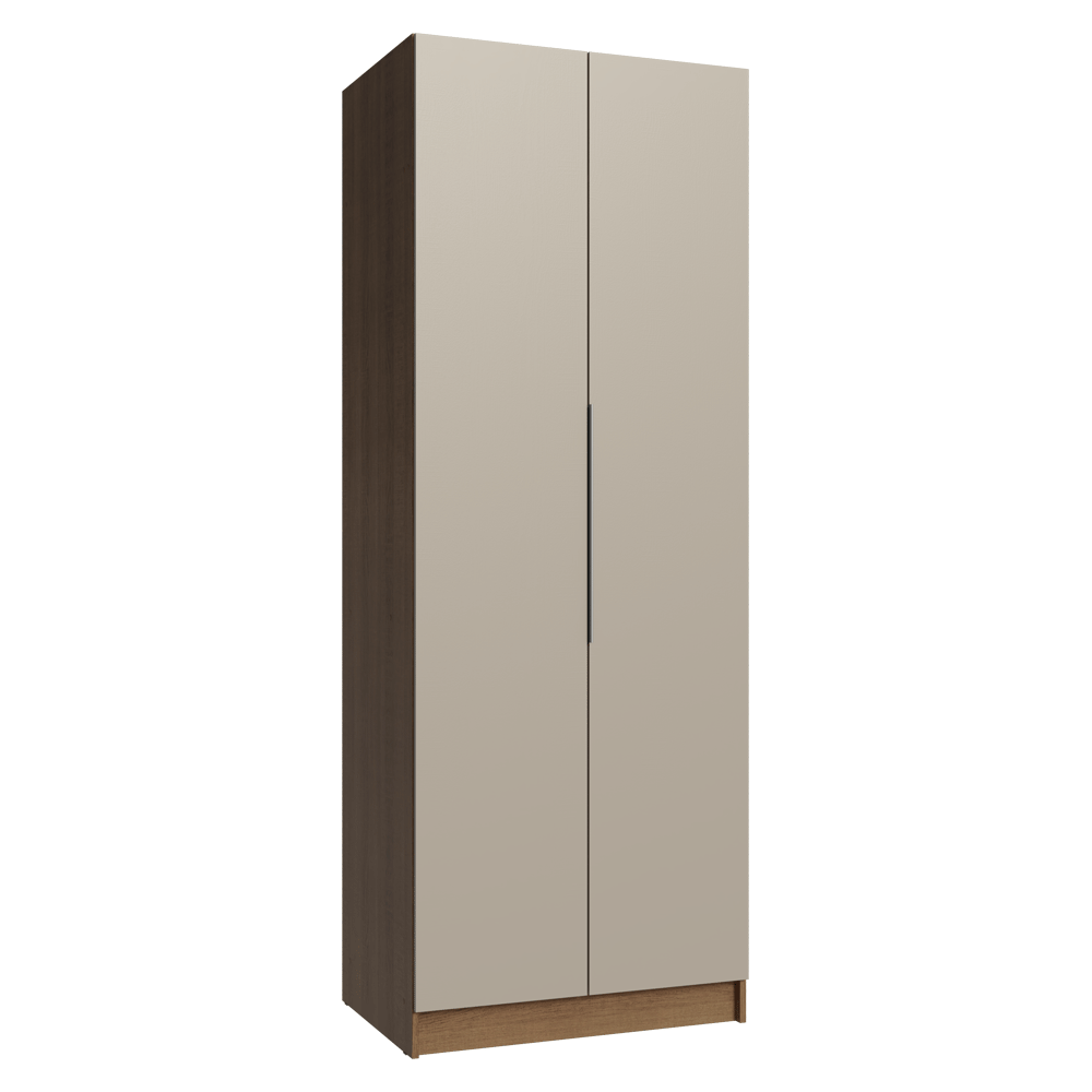 Placard Modular 2 Puertas 4 Repisas 1 Perchero Marrón/Crema Neo Madesa