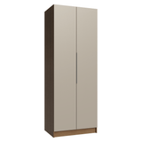 Placard Modular 2 Puertas 4 Repisas 1 Perchero Marrón/Crema Neo Madesa