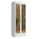 Placard Modular 2 Puertas con Espejo 4 Cajones 1 Perchero Blanco Neo Madesa