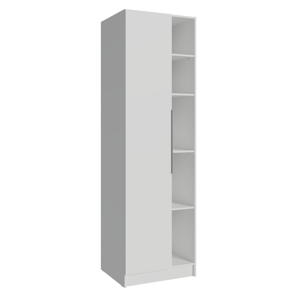 Placard Neo 65 cm 1 Puerta con Patas Modular 5 Nichos Blanco Madesa