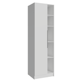 Placard Neo 65 cm 1 Puerta con Patas Modular 5 Nichos Blanco Madesa