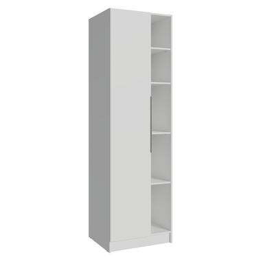Placard Neo 65 cm 1 Puerta con Patas Modular 5 Nichos Blanco Madesa