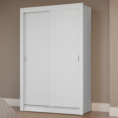 Placard Soltero 117 cm 2 Puertas Corredizas Blanco Milano Madesa