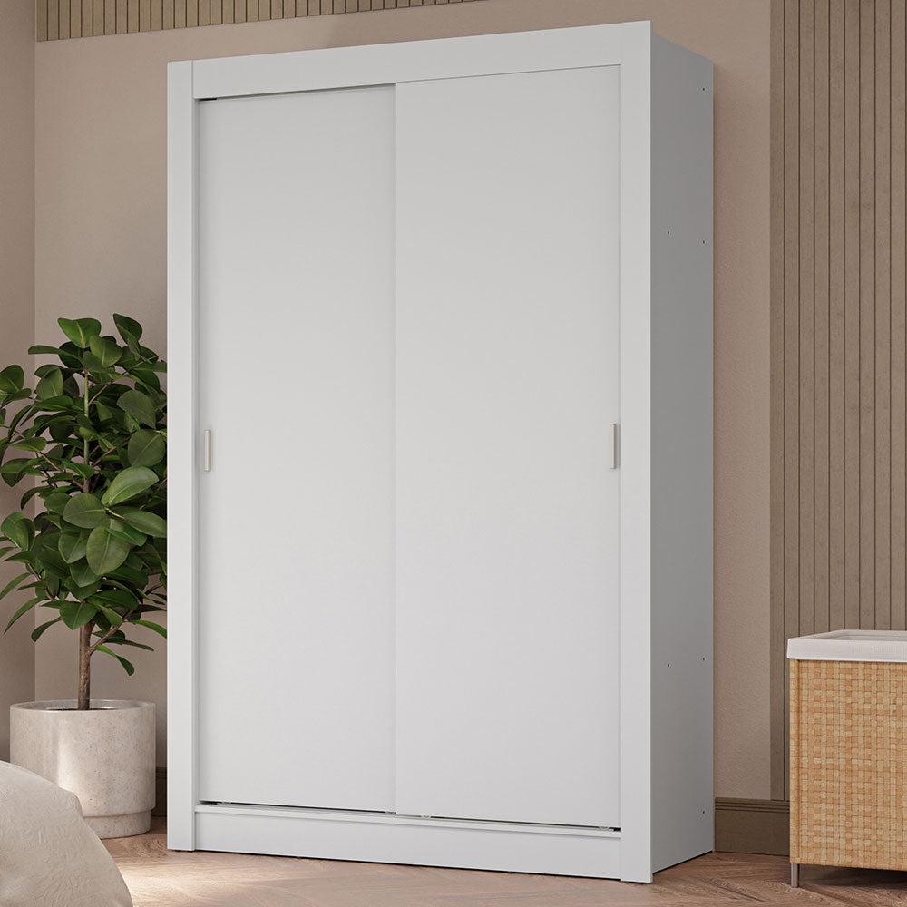 Placard 2 Puertas Corredizas 4 Cajones Blanco Vivare Plus