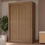 Placard Soltero 2 Puertas Corredizas 4 Cajones Marrón Vivare Plus