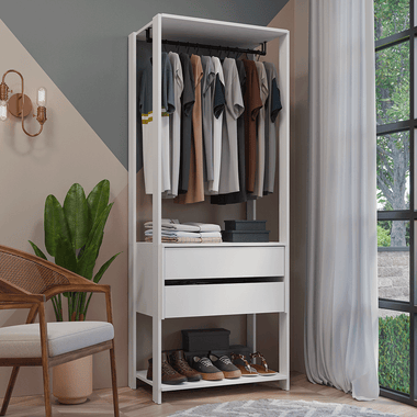 Placard Abierto 70 cm 2 Cajones Blanco Valencia Madesa