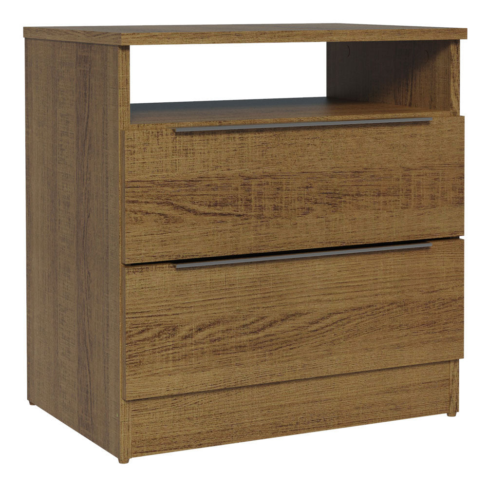 Mesa de Luz 3227 2 Cajones Marrón