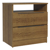 Mesa de Luz 3227 2 Cajones Marrón