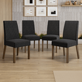 Combo 4 Sillas de comedor 4255 Marrón/Oxford Madesa