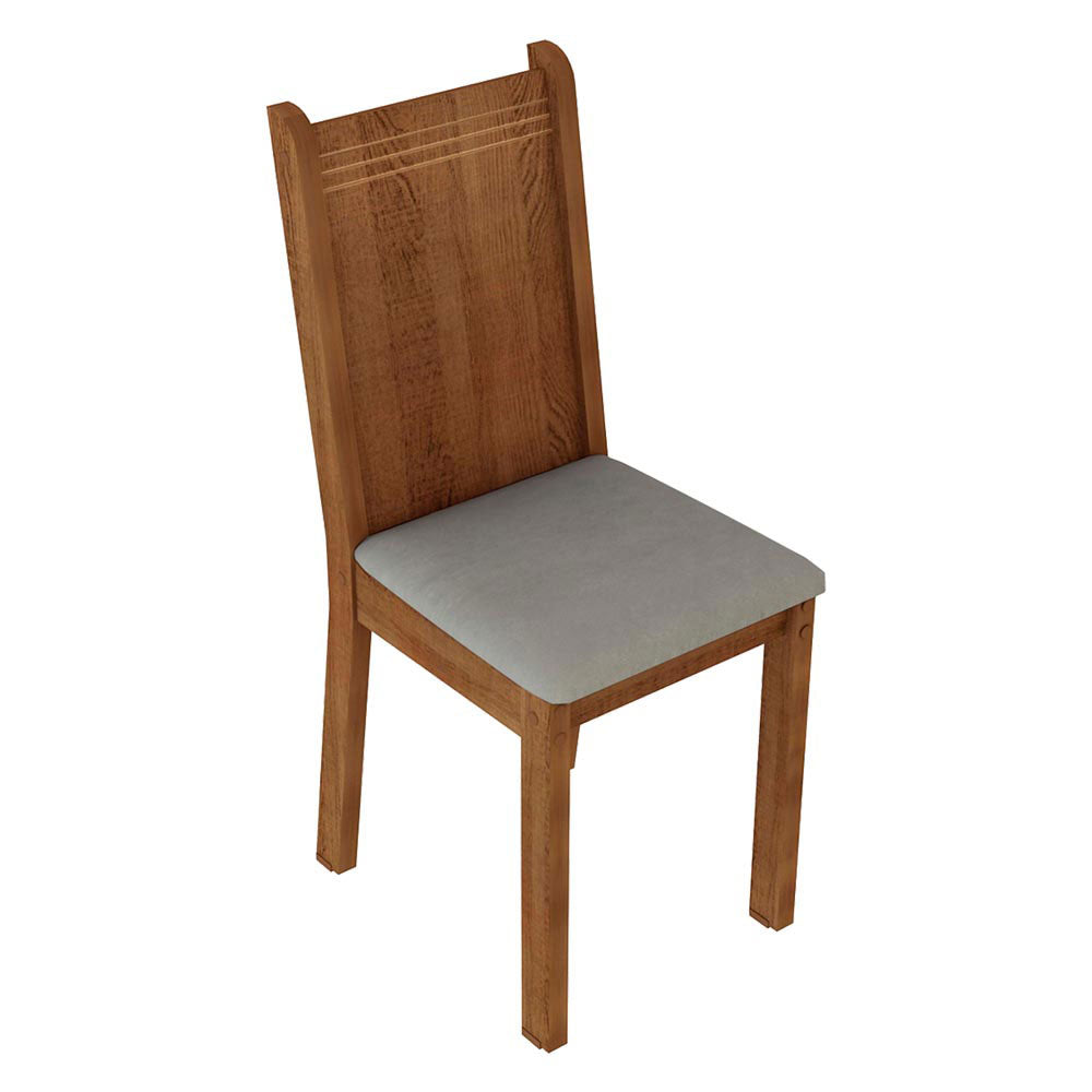 Juego de 4 Sillas 4290 Marrón/Beige