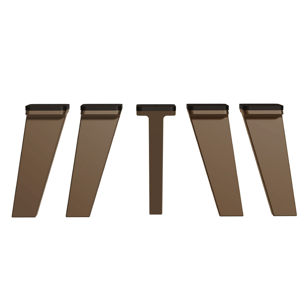 Kit con 5 Patas de Polipropileno Bronce para Cocinas Nice