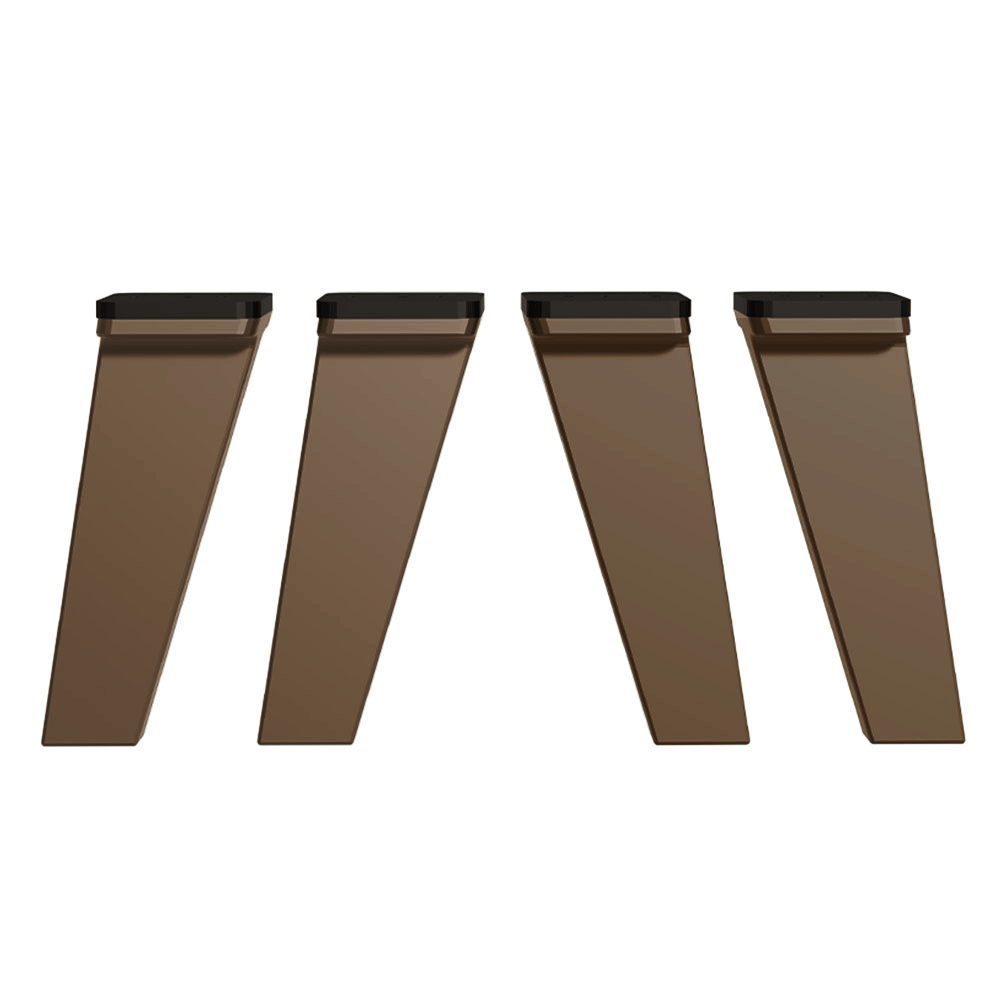 Kit con 4 Patas de Polipropileno Bronce para Cocinas Nice