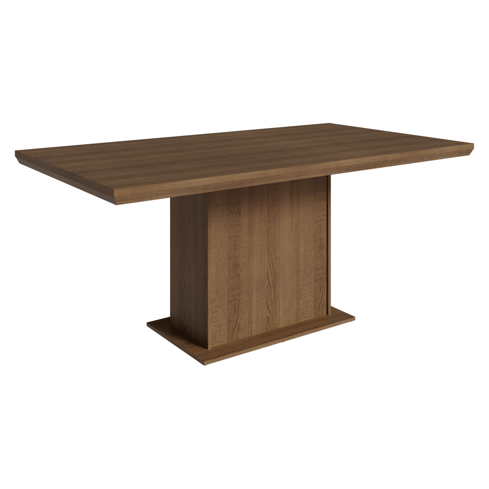 Mesa de Comedor Rectangular Tapa con Borde Biselado Marrón 5275 Madesa