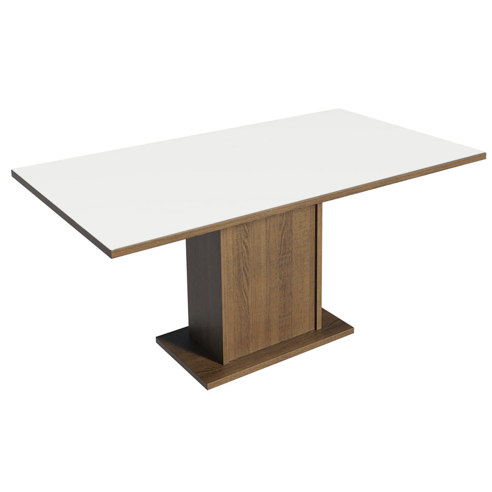 Mesa de Comedor Madesa Rectangular con Tapa de Madera 5231 Negro