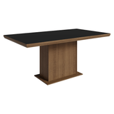 Mesa de Comedor Rectangular Tapa con Borde Biselado Marrón/Negro 5275 Madesa