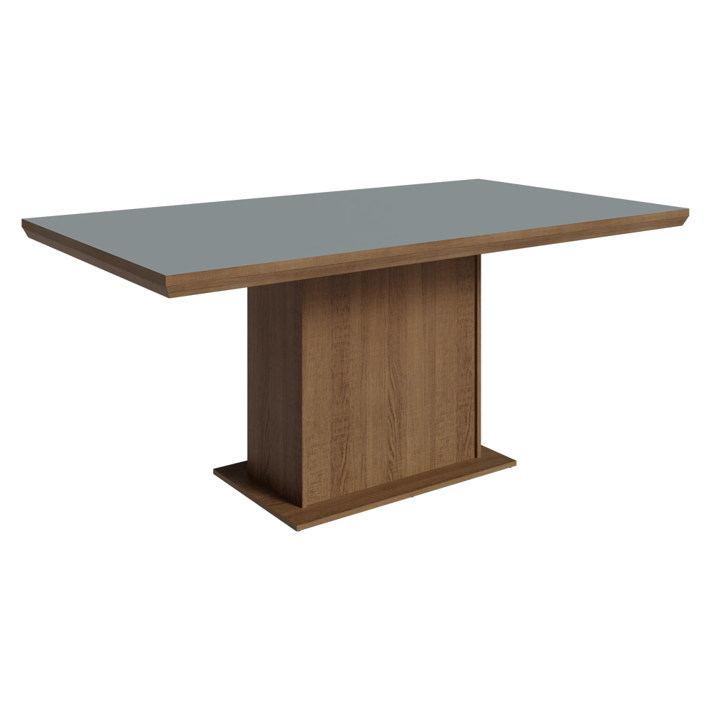Mesa de Comedor Rectangular Tapa con Borde Biselado Marrón/Gris 5275 Madesa