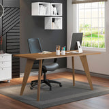 Escritorio Rectangular con Mesada de Madera 5319 Marrón