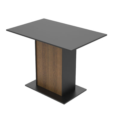 Mesa de Comedor Rectangular Tapa de Madera 104 cm Negro/Marrón Madesa