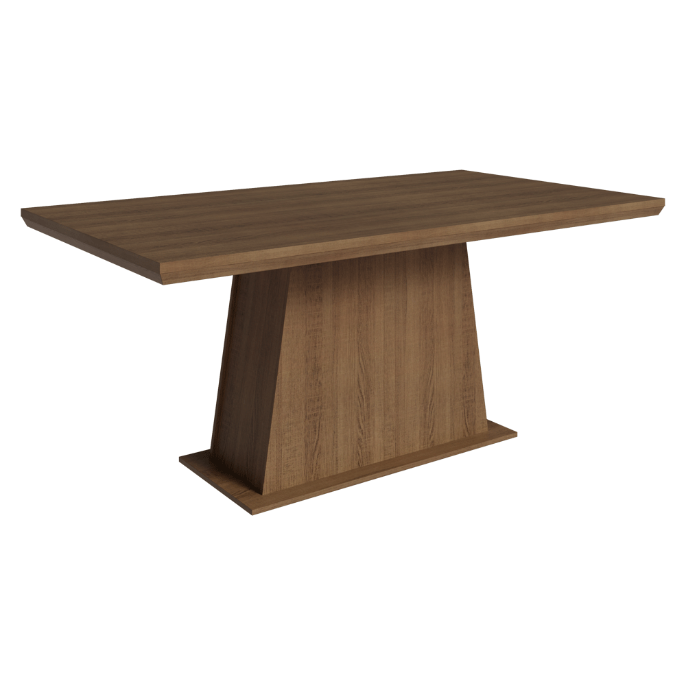 Mesa de Comedor Rectangular Tapa con Borde Biselado Marrón 5364 Madesa