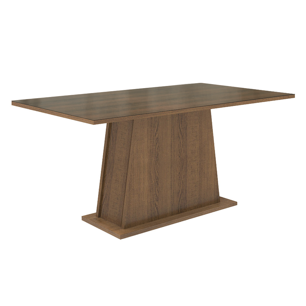 Mesa de Comedor Rectangular Tapa de Vidrio Marrón Tablero de Vidrio 5364 Madesa