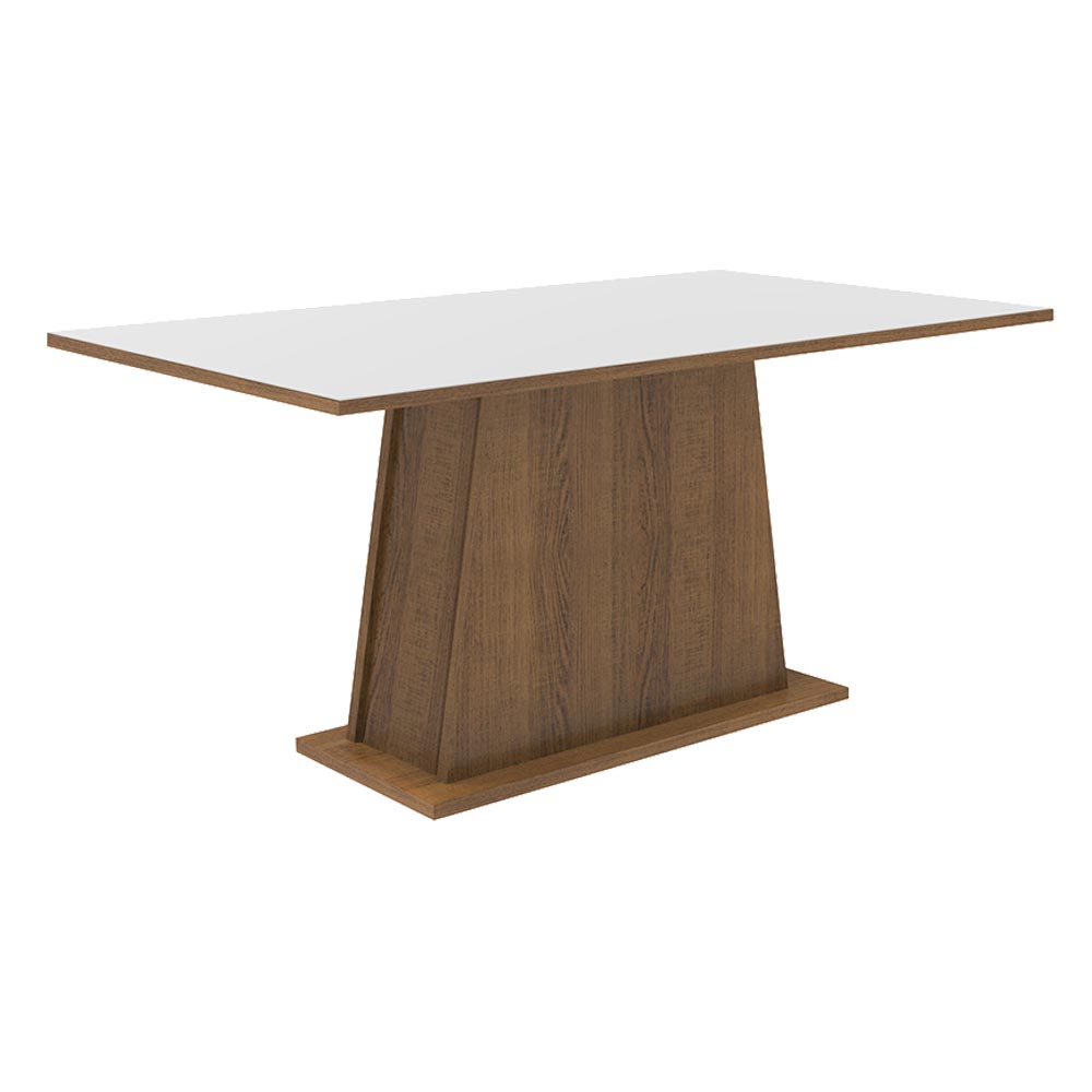 Mesa de Comedor Madesa Rectangular con Tapa de Madera 5364 Marrón/Blanco