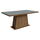 Mesa de Comedor Rectangular Tapa con Borde Biselado Marrón/Gris 5364 Madesa