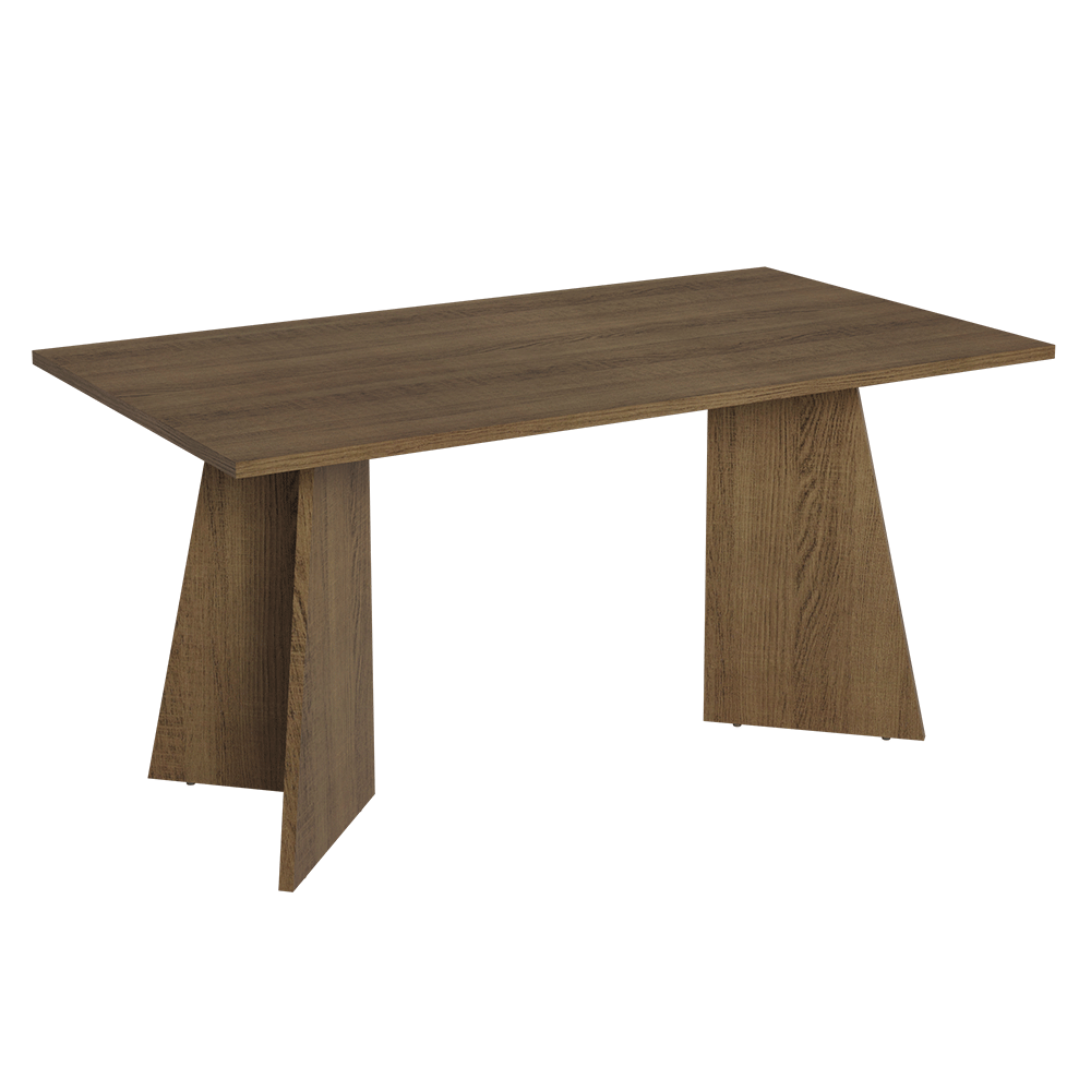 Mesa de Comedor Rectangular con Tapa de Madera 5389 Marrón