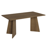 Mesa de Comedor Rectangular con Tapa de Madera 5389 Marrón