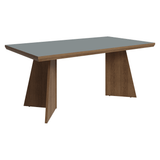 Mesa de Comedor Rectangular Tapa con Borde Biselado Marrón/Gris 5389 Madesa