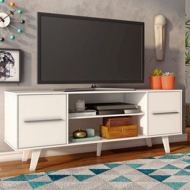 Rack para TV Copenhagen 55 Pulgadas 136 cm Blanco Madesa