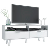 Rack para TV hasta 55 Pulgadas Oslo con 2 Puertas Blanco
