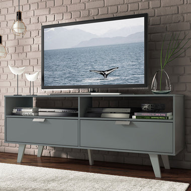 Rack para TV hasta 55 Pulgadas 136 cm 2 Puertas Oslo Gris Madesa
