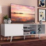 Rack para TV Madesa Dubai hasta 65 Pulgadas con patas Blanco