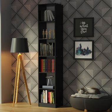 Estante Multiuso para Libros 37 cm Negro Madesa