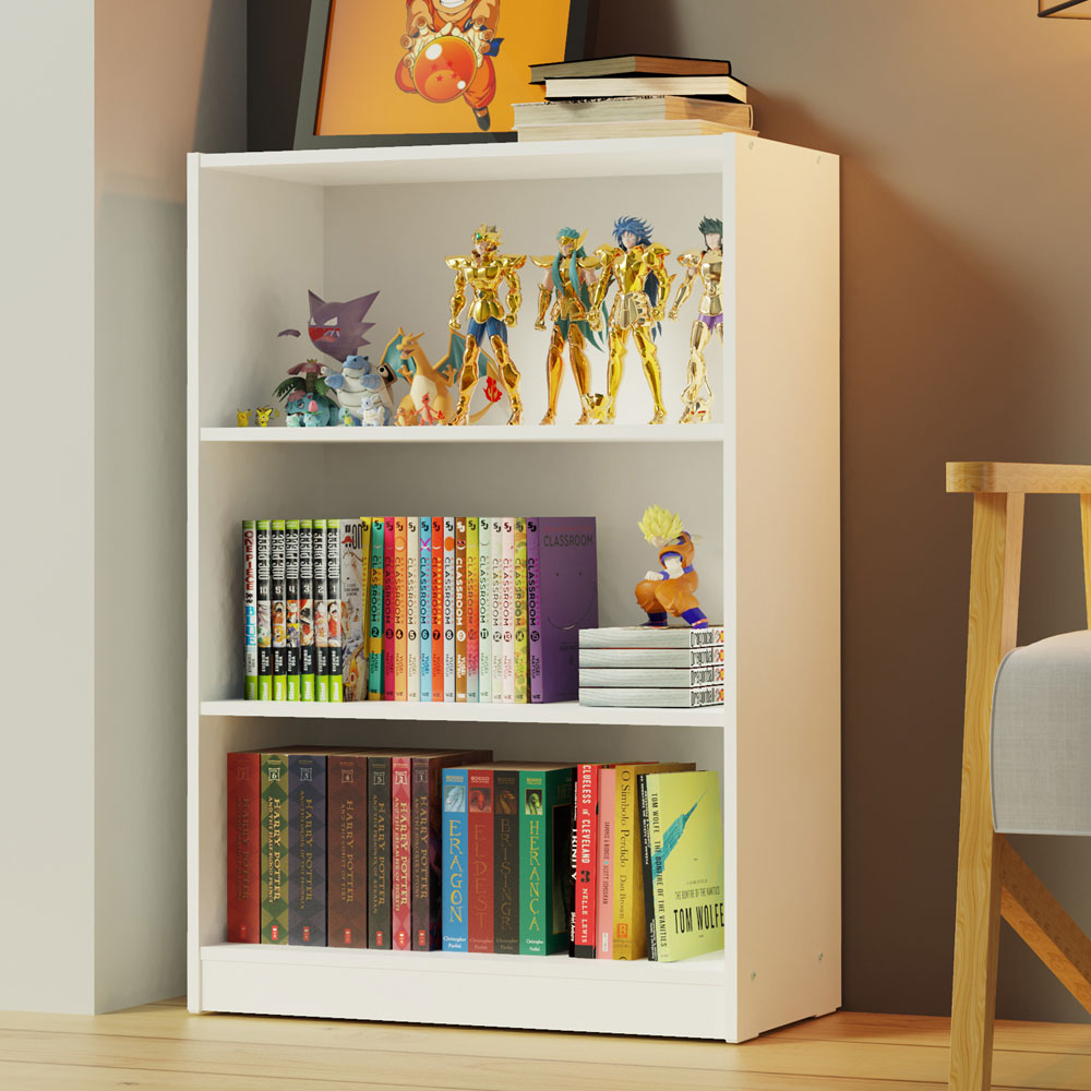 Biblioteca 6907 con 3 Nichos Blanco