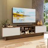 Rack para TV hasta 80 Pulgadas 218 cm 2 Puertas Marrón/Blanco Stella Madesa