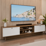 Rack para TV hasta 80 Pulgadas 218 cm 2 Puertas Marrón/Blanco Vik Madesa