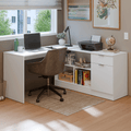 Escritorio Esquinero 300 cm Blanco Roma Madesa