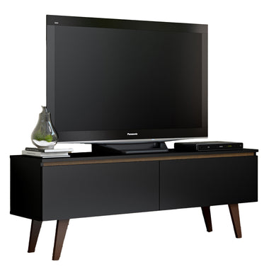 Rack para TV hasta 55 Pulgadas 136 cm 2 Puertas Le Mans Marrón/Negro Madesa