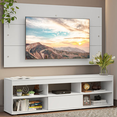 Rack con Panel de TV hasta 65 Pulgadas 160 cm Blanco Orlando Madesa