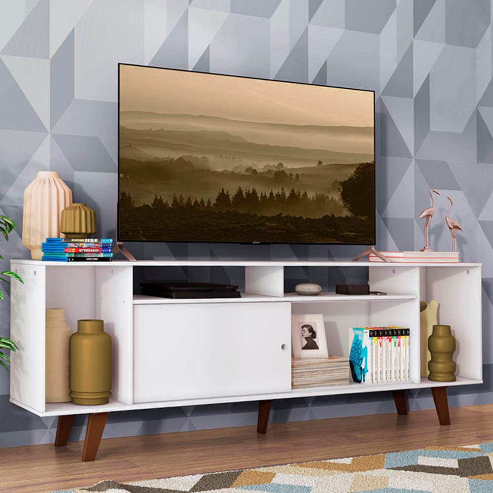 Rack para TV hasta 65 Pulgadas Madesa Cancun con Patas Blanco/Marrón
