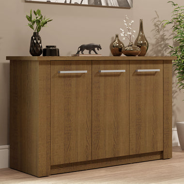 Aparador Vajillero 119 cm 3 Puertas Marrón Madesa