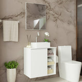 Bajo Mesada con Espejo para Baño 60 cm Blanco Madesa