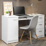 Escritorio para PC Alaska 3 Cajones 1 Puerta Blanco