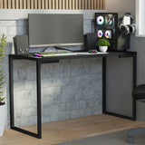 Mesa de Oficina Industrial Preta 120 cm Nero Marquina Madesa