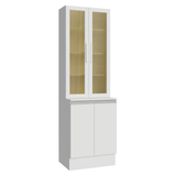 Kit Bajo Mesada + Cristalero 60 cm Smart 100% MDF Blanco