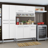 Combo completo de Cocina 229 cm 1 Cajón 9 Puertas Emilly Blanco