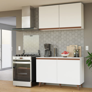 Combo completo de Cocina 120 cm 4 Puertas Blanco Reims Madesa