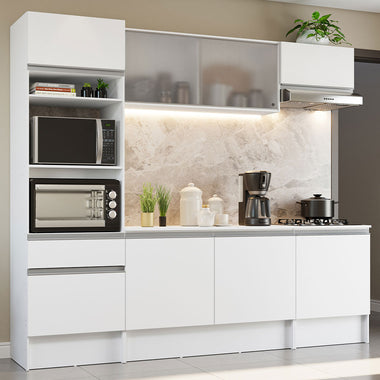 Combo completo de Cocina 240 cm Blanco Topazio Madesa