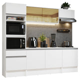 Cocina Diamante Compacta, 240 cm, Blanco